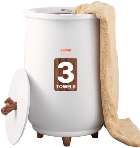 VEVOR Towel Warmers for Bathroom, Towel Warmer Bucket Auto Shut Off for Spa Fits up to 3 Oversized Towels, Blankets, Clothes, Bathrobes, PJ's and More by VEVOR
