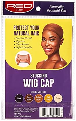 Red by Kiss Stocking Wig Cap 5 PCS (Natural Brown) - Image 3