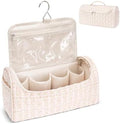 Quilted Hair Tools Travel Bag, Cute Portable Organizer Case with Hanging Hook, Compatible with Dyson Airwrap Styler,Hair Curler Accessories by idoltimes