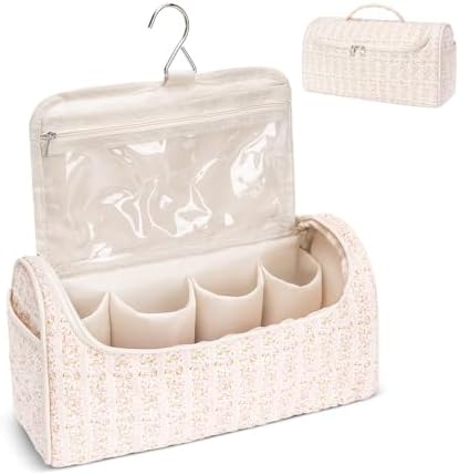 Quilted Hair Tools Travel Bag, Cute Portable Organizer Case with Hanging Hook, Compatible with Dyson Airwrap Styler,Hair Curler Accessories by idoltimes
