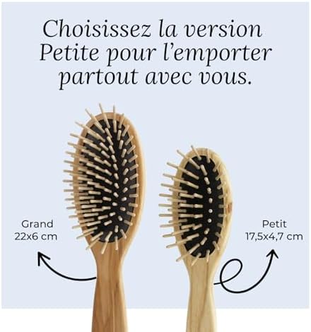 TEK | Oval Wooden Hair Brush with Short Pins in Natural Ash Wood, Ideal for Detangling, Styling and Daily Care of all Type of Hair | 17.5x4.7cm | Handmmade in Italy - Image 5