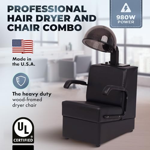 Buy-Rite Kate Hair Dryer Chair Combo Hooded Dryer Salon Chair 980W - Image 4