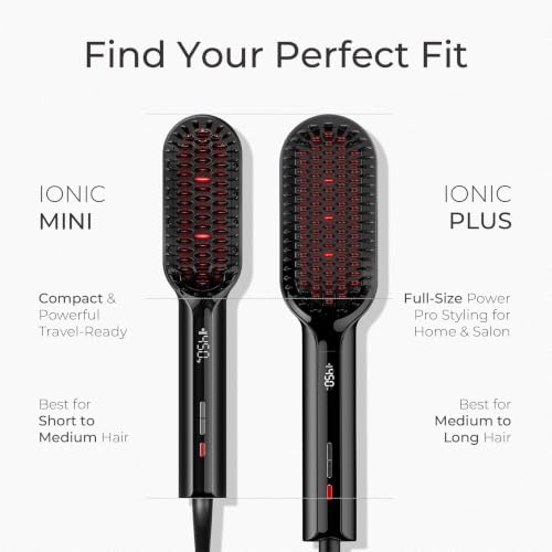 TYMO Hair Straightener Brush - Ionic Mini Straightening Brush for Women - Image 3