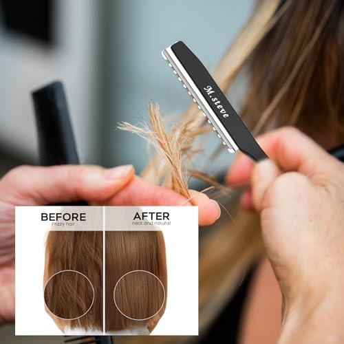 Hair Razors For Cutting Hair 6.89", Styling Thinning Razor - Black - Image 2