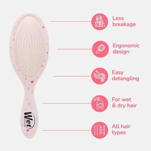 Wet Brush Original Detangling Hair Brush, Hello Disney Minnie Mouse - Ultra-Soft IntelliFlex Bristles - Detangler Brush Glide Through Tangles With Ease For All - For Women, Men, Wet & Dry Hair - Image 4