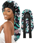 AWAYTR Long Satin Bonnet for Braids - Double Layer Hair Bonnet for Sleeping by AWAYTR