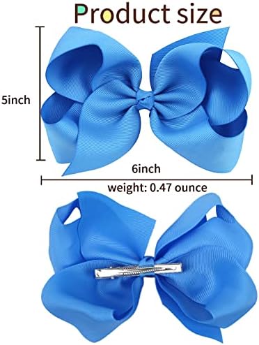 Oaoleer 40Pcs 6" Hair Bows Clips for Girls Tolddler Hair Accessories - Image 3