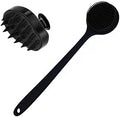 Silicone Body Scrubber & Scalp Massager, Long Handle Shower Brush, Exfoliating Scrubber for Men, Women & Kids by CINLITEK
