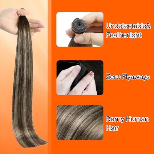 Full Shine Genius Weft Hair Extensions Human Hair for Wedding 22 Inch 60G - Image 3