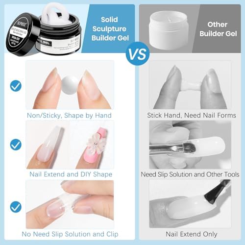 3D Nail Gel Sculpting Gel Non Stick Hand Solid Builder Gel for Nails - Image 4