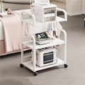 Esthetician Trolley Cart with Wheels and Armrests, Salon, Spa Beauty Machine Storage Cart, 3 Tier Beauty Rolling Cart, Mobile Rolling Cart for Beauty Salon(White) by Unknown