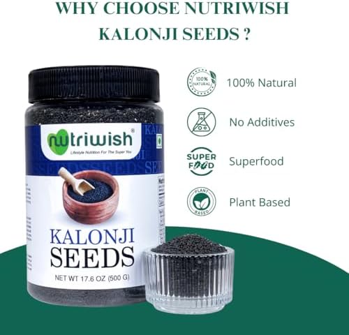 Nutriwish Raw Kalonji Seeds | 17.6 oz (500 g) | Nigella Seeds | Seeds for Eating | 100% Natural - Image 3