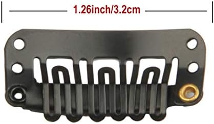 30pcs Hair Extension Clips U-Shape Stainless Steel Wig Clip, Black - Image 2