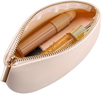 Small Silicone Makeup Bag Premium Purse Bag Multifunctional Essential Bag Zipper Pouch Water and Heat Resistant (White) - Image 2