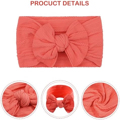 CÉLLOT Super Stretchy Soft Knot Headbands with Hair Bows Head Wrap Hair Accessories For Newborn Baby Girls Infant Toddlers Kids - Image 3