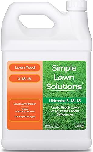 Ultimate 3-18-18 Lawn Food Liquid Fertilizer- Easy to Use Concentrated Spray- Any Grass Type- Summer & Fall - Simple Lawn Solutions- Turf Hardiness & Root Vigor- Phosphorus and Potassium (1 Gallon) by SimpleLawnSolutions