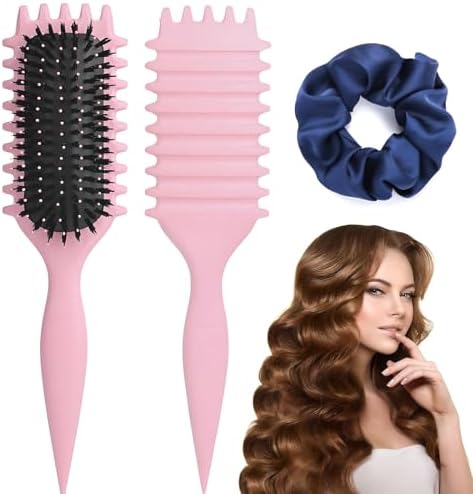 Curly Hair Brush, 2025 Curly Hair Products Curl Defining Brush, Bounce Defining Hair Shaping for Women Men,Pink by Unknown
