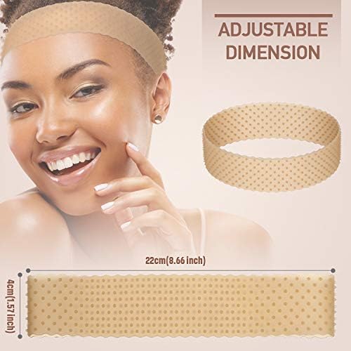 WILLBOND 2 Pcs Silicone Wig Grip Band No Slip Elastic, M; Light Brown - Image 3
