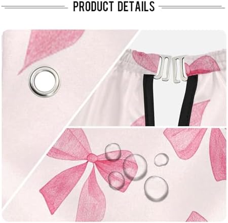 Burbuja Pink Bow Barber Cape, Hair Cutting Cape with Adjustable Neckline Waterproof Polyester Salon Barber Cape for Unisex Adult - Image 4
