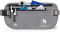 VENTURE 4TH Travel Money Belt, RFID Blocking Passport Holder - Silver by VENTURE4TH