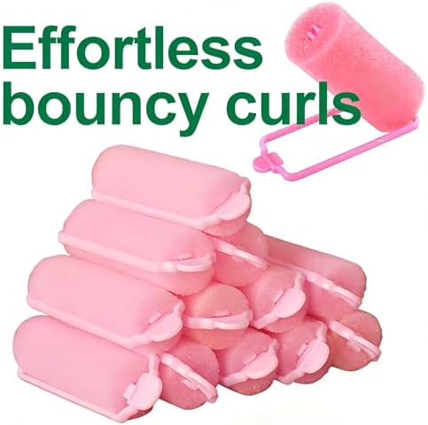 Foam Hair Rollers, 12-Pack 2.4 Inch Soft Heatless Sleep Curlers - Image 6