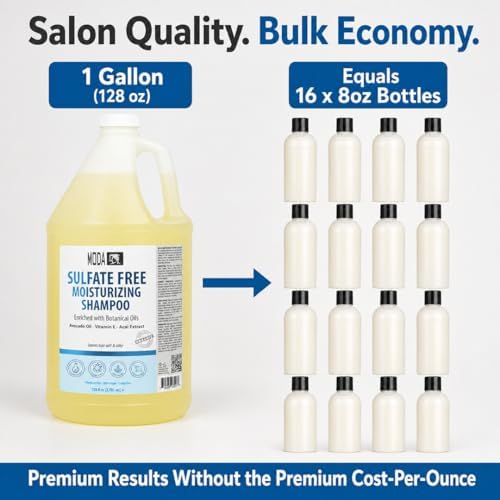 MODA Professional Salon Back-Bar Shampoo, Color Protection, 1 Gallon - Image 2