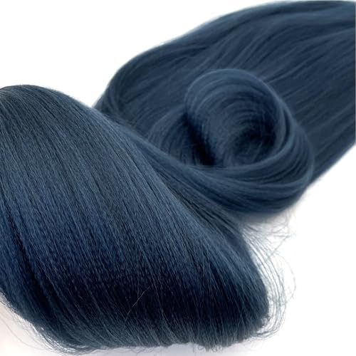 Navy Blue Braiding Hair Pre Stretched Kanekalo Knotless Prestretched Braiding Hair 30 inch Long Colored Hair Extensions for Braiding Pre Stretched Micro Braids Itch Free Yaki Braiding Hair Blue - Image 6
