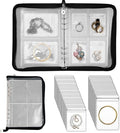 Travel Jewelry Organizer Transparent Jewelry Storage Book Set Black by Uprony