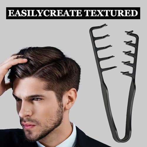 Texture Comb Volumizing Comb, Volumizing Fluffy Texture Styling Comb for Men and Women, Maximum Root Lift Tool, Non-Slip Grip, ABS Plastic with Textured Grip Tool (Gray) - Image 5