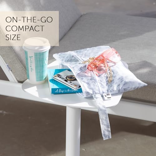 Bumkins Roamio Waterproof Wet Dry Clutch Bag for Baby, Travel, Swim Suit, Cloth Diapers, Pump Parts, Pool, Gym Clothes, Toiletry, Hook to Stroller, Pack for Daycare, Zip Pack Pouch, Disco Ball Gray - Image 3