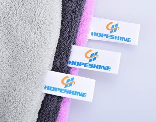 HOPESHINE Hair Drying Towel Twist Women's Soft Shower Microfiber Towels for Hair Turban Wrap Fast Drying Ultra Absorbent Cap Great Gift for Women (3-Pack Dark Grey+ Grey+Purple) - Image 2