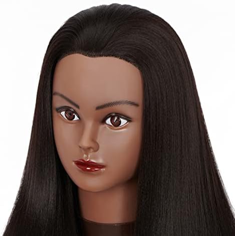 Hairingrid 26"-28" Mannequin Head Synthetic Fiber Hair Training Manikin - Image 3