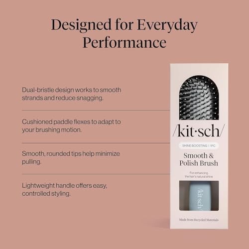 Kitsch Smooth & Polish Hair Brushes For Women and Men - Haze Blue - Image 3