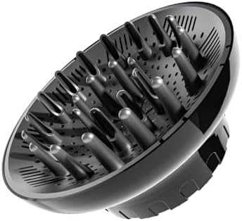 meborll Hair Diffuser, Diffuser Attachment for Hair Dryer, Hair Diffuser for Curly Hair, Universal Diffuser for 1.5-2.4" Hair Blow Dryer Long Thick Curly Wavy Hair, Hair Attchment for Women, Black by meborll