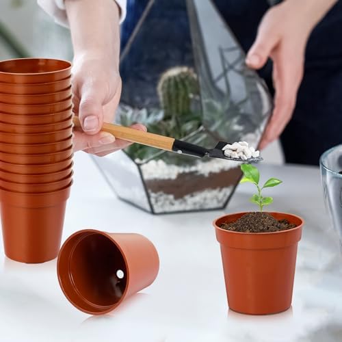 120 Pcs 2 Inch Red Mini Nursery Pots, Seedling Pots with Drainage Holes - Image 5