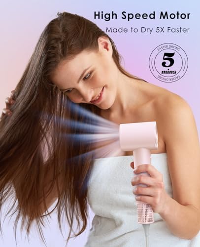 OSOU Hair Dryer with Diffuser for Curly Hair, Negative Ionic Hairdryer, High-Speed Blow Dryer with 110, 000 RPM Brushless Motor, Fast Drying Lightweight Travel Hairdryer, Low Noise Quiet Hair Dryers - Image 2