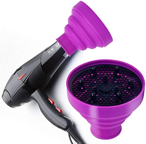 Universal Collapsible Hair Dryer Diffuser Attachment-Foldable Portable Travel and Easy Storage Hair Diffuser Fit Most Hair Dryers with Nozzle Diameter D-1.575Inch to 1.968 Inch (4-5cm)-Purple - Image 7
