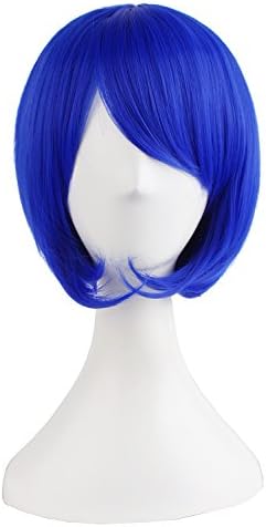 MapofBeauty Women Short Straight Cosplay Party BOB Wig (Navy Blue) by MapofBeauty