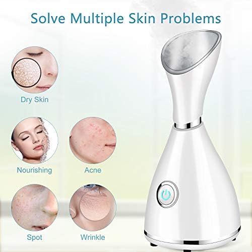 Facial Steamer for Facial Deep Cleaning, Moisturize, Unclog Pores, Face Spa, Nano Ionic Humidifier, Home Facial Warm Mist Face Steamer with Blackhead Removal Kit, Brush, Hair Band - Image 4