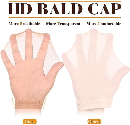 MORGLES HD Invisible Wig Caps 20 Pack Nude Stocking for Lace Front - Image 2
