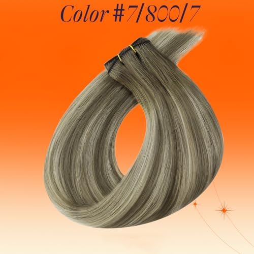 Full Shine Double Weft Full Head Weave Hair Extensions 16 Inch 105g - Image 2