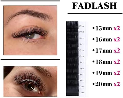 Lash Extension D Curl 15-20mm Mixed Tray Silk Classic Lash Extensions Supplies Individual Eyelash Extensions (0.20-D) - Image 6