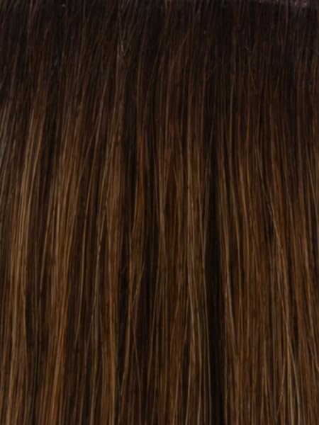 Raquel Welch Longing For London Luxurious Mid-Length Bob Cut Wig, Black Label Human Hair Collection by Hairuwear, Average Cap, RH6/30SS Shaded Chocolate Copper - Image 2