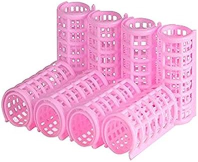 8 Pcs Plastic Hair Rollers Home DIY Hair Styling Tools Pro Salon Portable Curlers Clips for Women Ladies(Big Size) by Wendy+Mall
