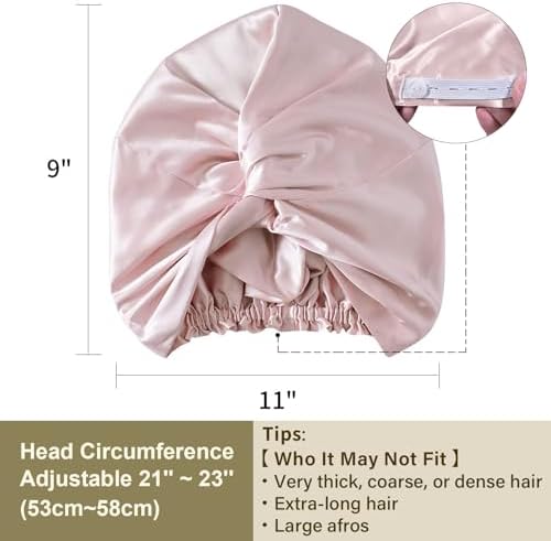ZIMASILK 22 Momme 100% Mulberry Silk Bonnet for Sleeping Women, Pink - Image 5