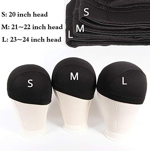 ZQIAN BEAUTY Dome Cap for Wigs - 6 Pcs Stretch Mesh Caps for Women Men (Black, M) - Image 5