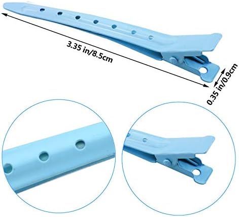Bantoye 24 Packs Duck Bill Clips 3.35 Inch Metal Alligator Clip, Blue - Image 2