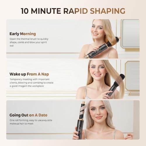 Ukliss Blow Dryer Brush,5 in 1 Hair Dryer Brush Upgrade Hot Air Brush - Image 5