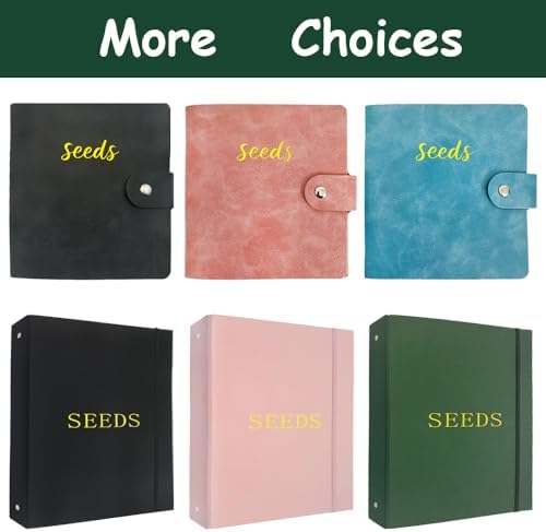 Seed Storage Organizer Binder,3 Ring Seed Packet Organizer with 100 Pockets - Image 6