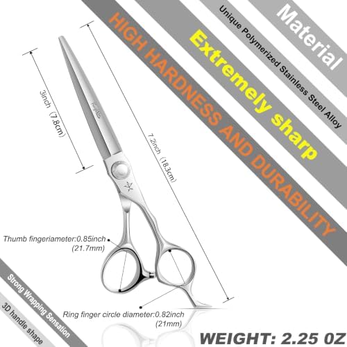 High-end Professional Extremely Very Sharp Barber Hair Cutting Scissors Hairdresser Shears For Hair 6.5 Inch Haircut Scissor Made Of Stainless Steel Alloy For Hairdressing Salon and Home Use - Image 2